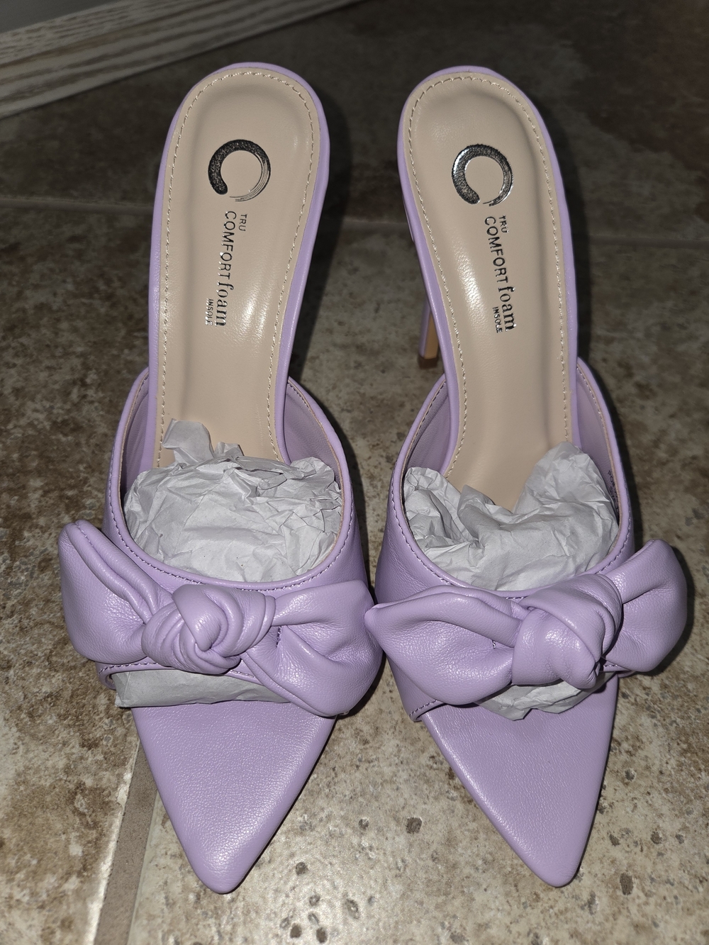 Lilac Open Toe High Heels